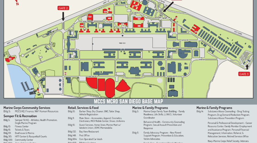 Map Of Camp Pendleton With Building Numbers