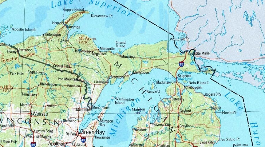 Map Of Michigan Upper Peninsula Road Map
