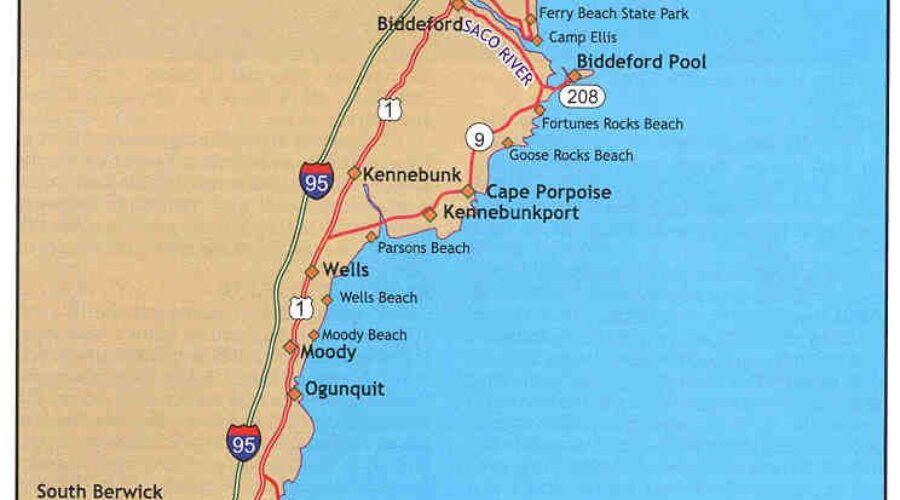 Map Of Maine Coastline Towns