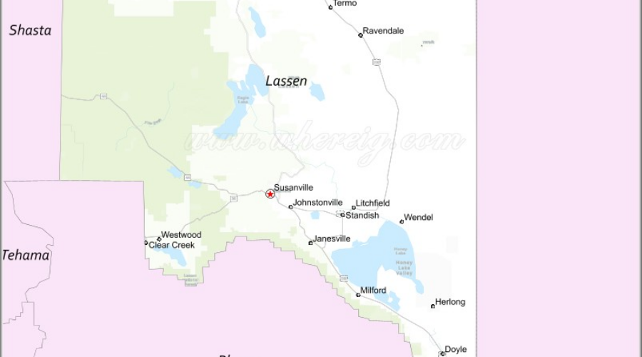 Map Of Lassen County California