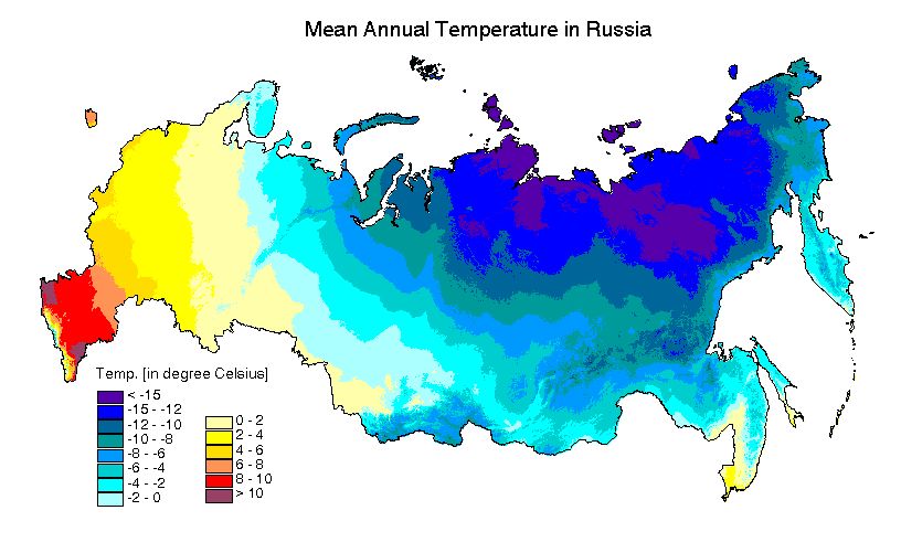 Climatic zones of Russia