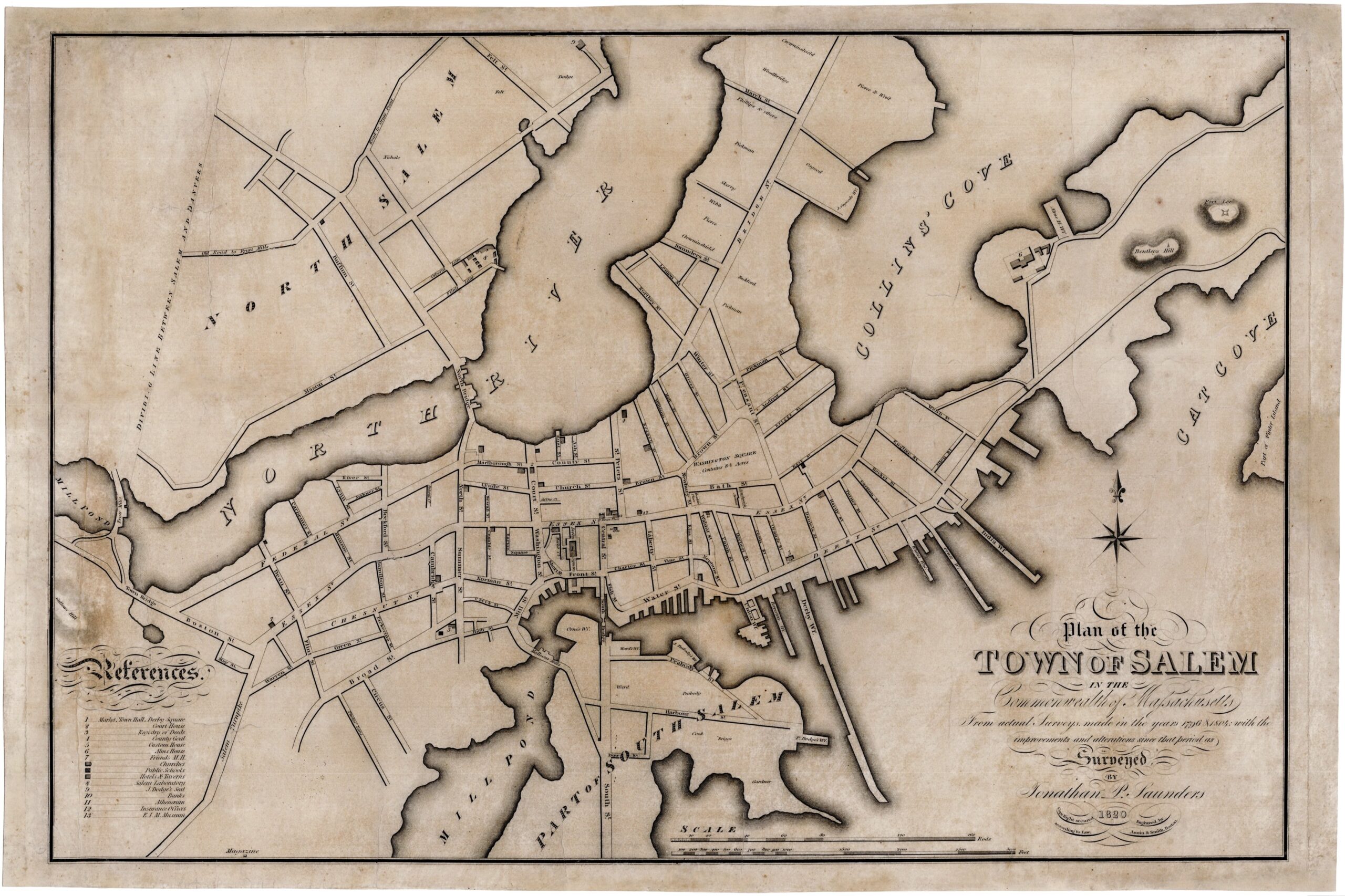 Map Of Salem Village 1692 - Printable Maps Online