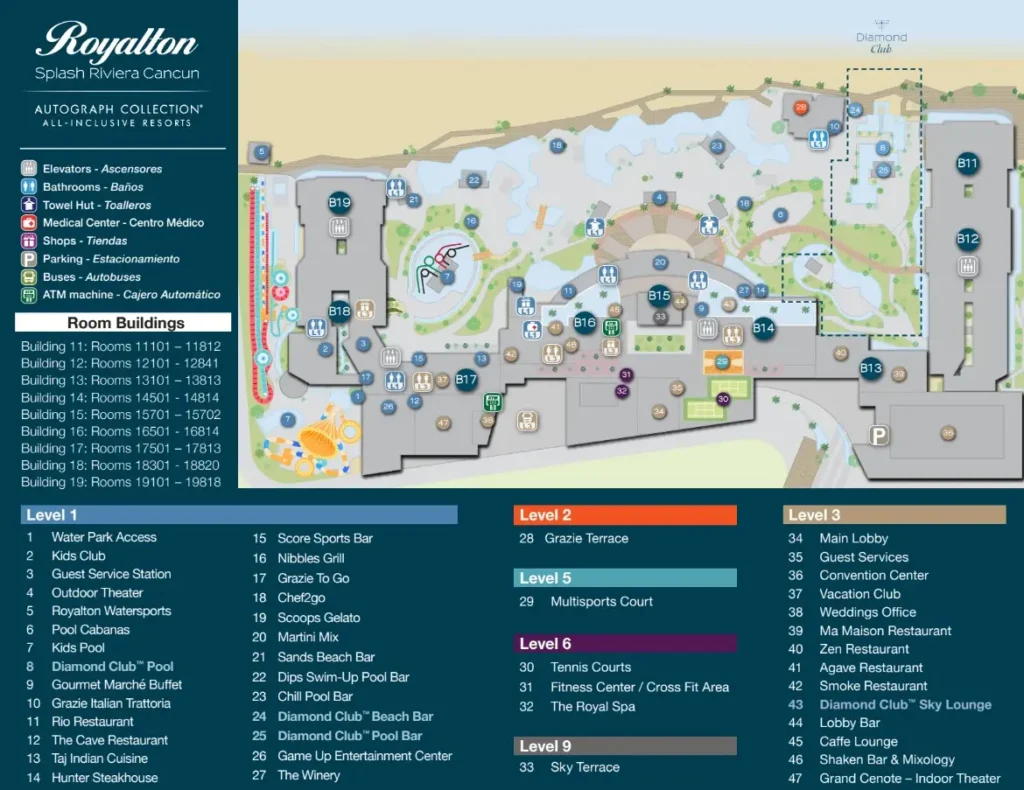 Royalton Splash Riviera Cancun Map