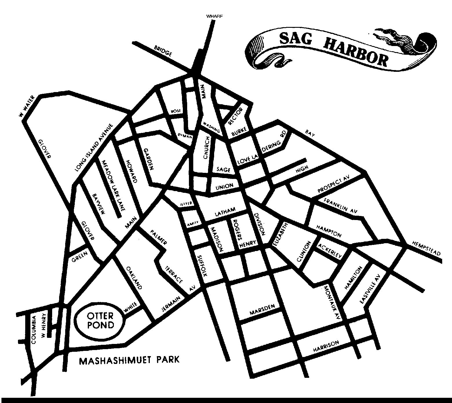 Sag Harbor Map by Mappery