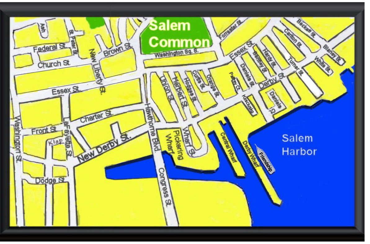 Salem Massachusetts Guide Map