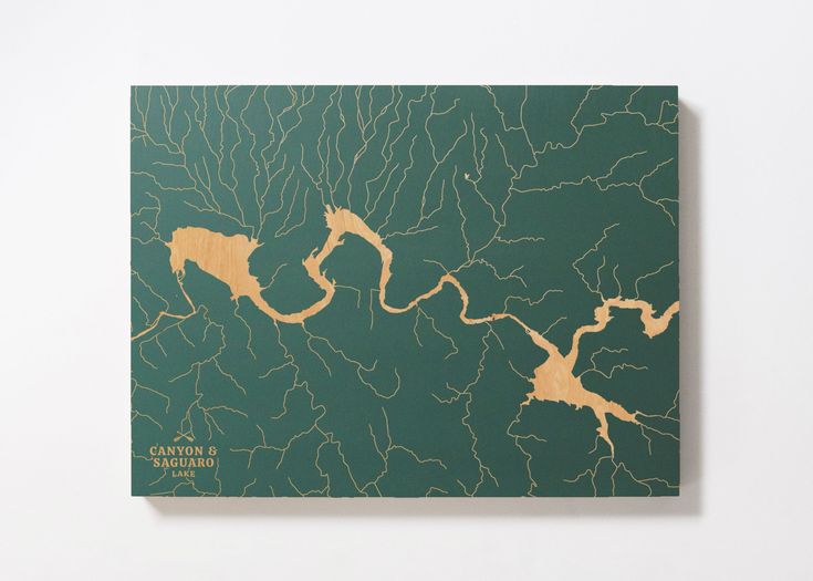 Canyon & Saguaro Lake, Arizona Lake Map