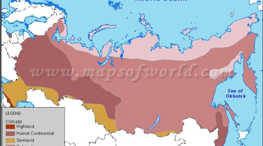 Map Of Russia Climate