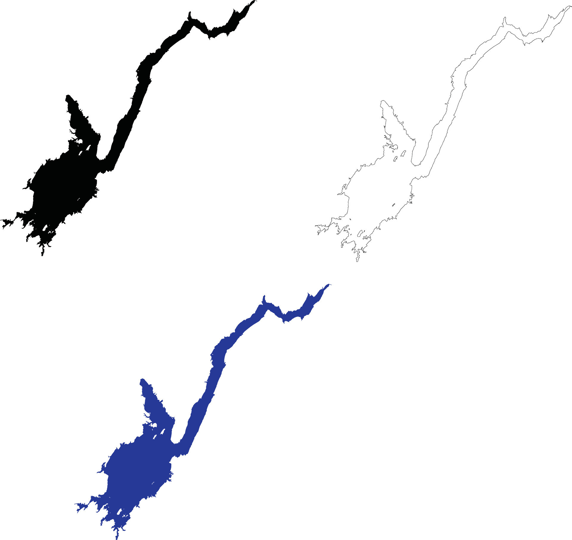 Outline of Great Sacandaga Lake