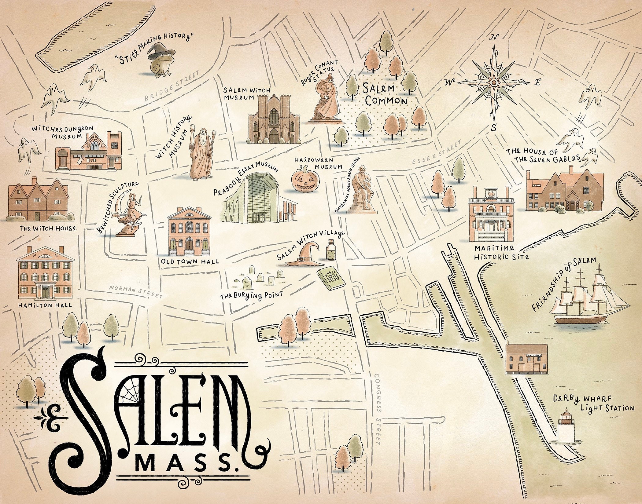Salem, Massachusetts Map