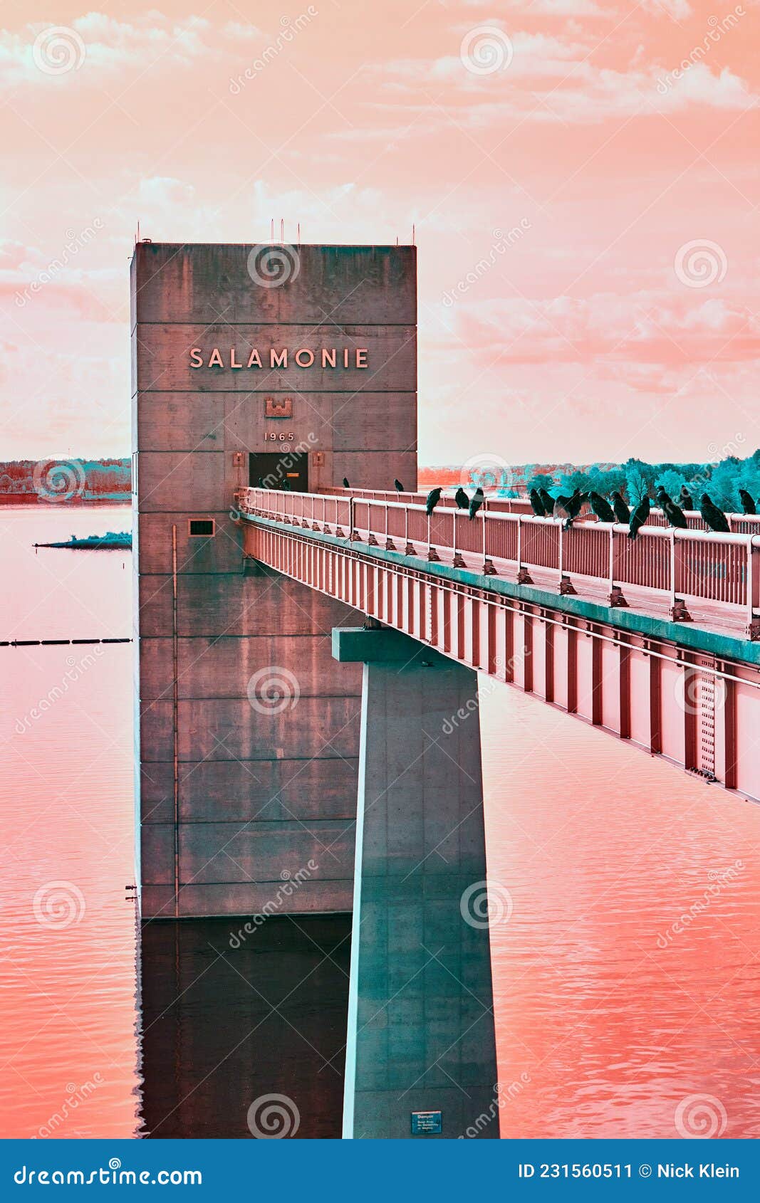 Infrared view of Salamonie Reservoir