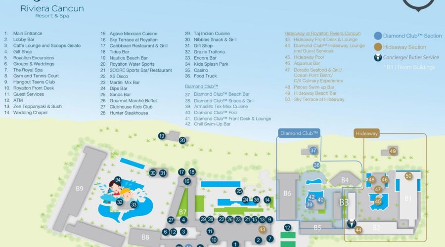 Map Of Royalton Riviera Cancun