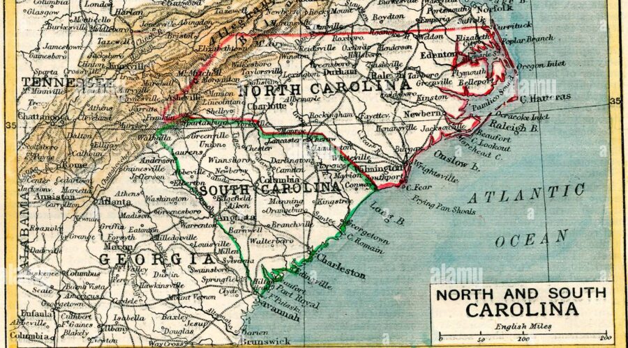 Map Of S Carolina And N Carolina