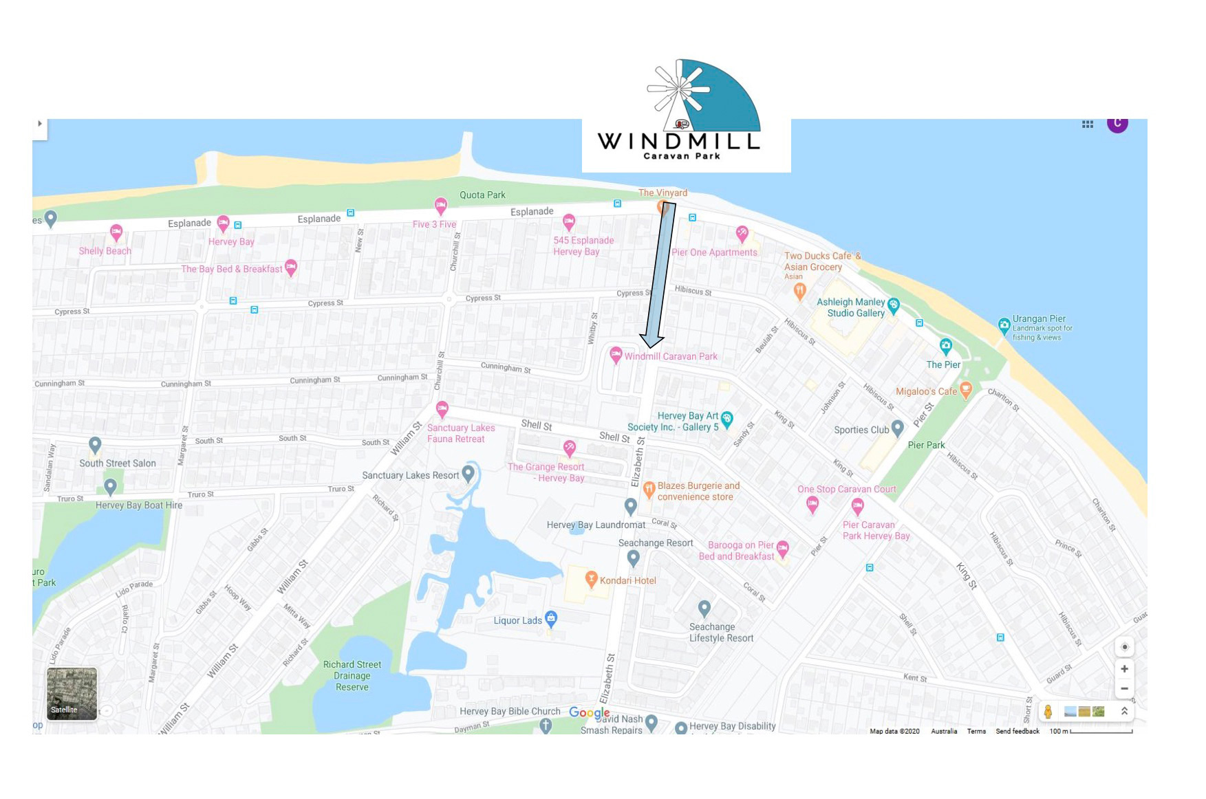 Windmill Caravan Park Map