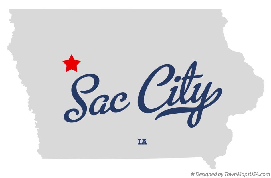 Map of Sac City, IA, Iowa