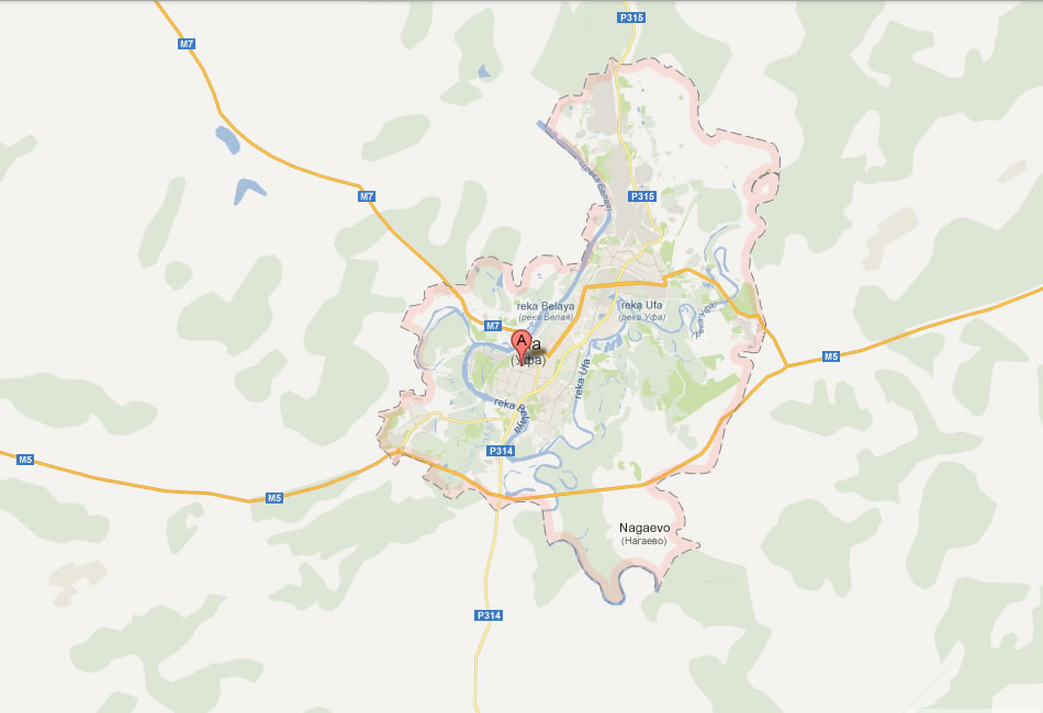 Ufa Map - Russia