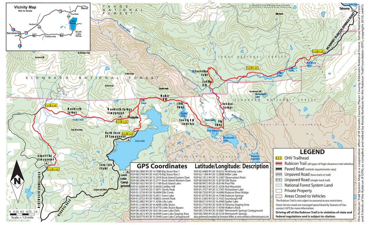 Rubicon Springs detailed map