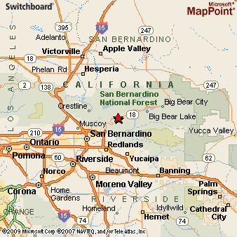 Area Map of Running Springs