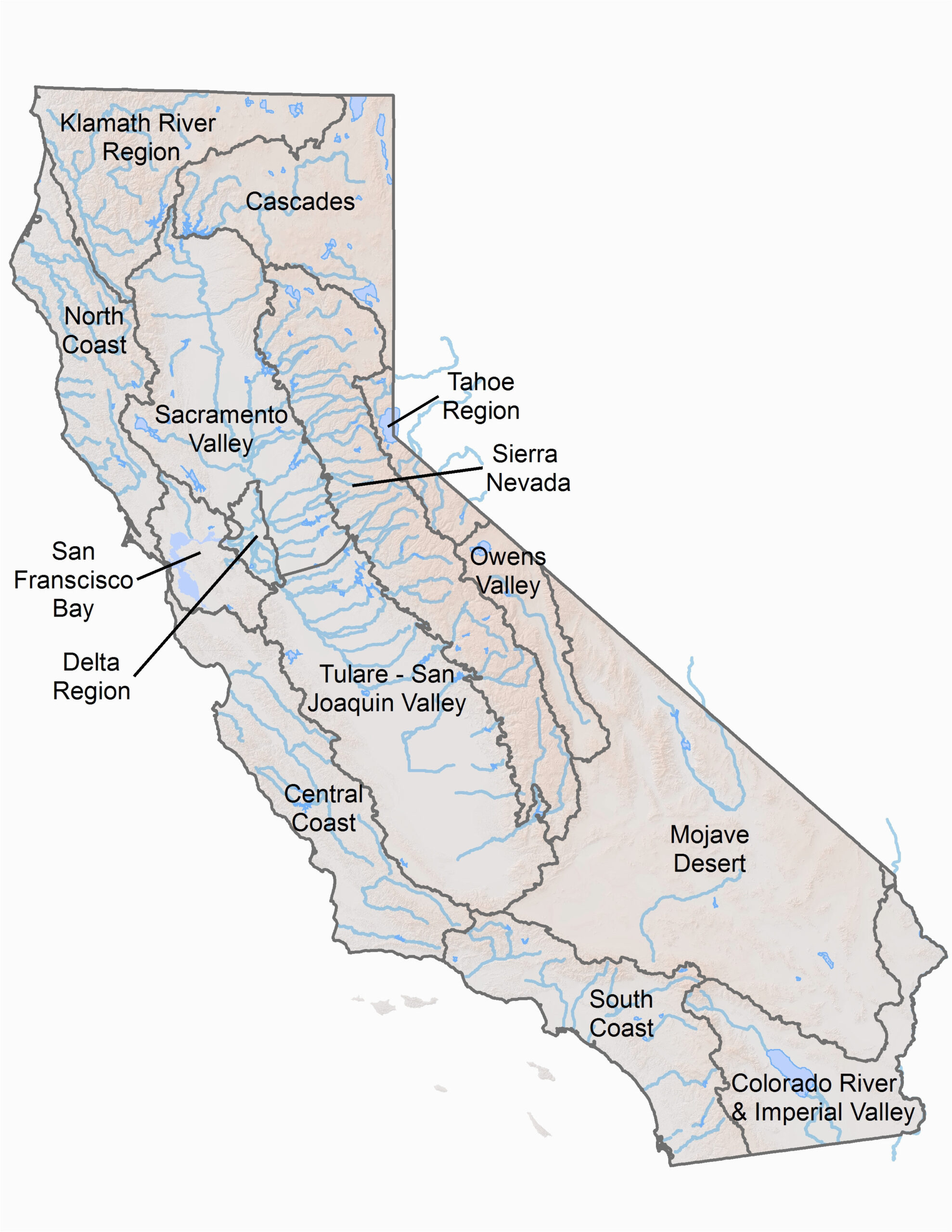 Comprehensive map of Russian River California