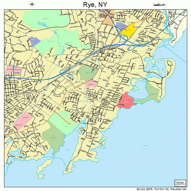 Rye New York Street Map