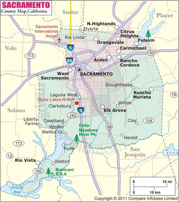 Sacramento City Limits Map