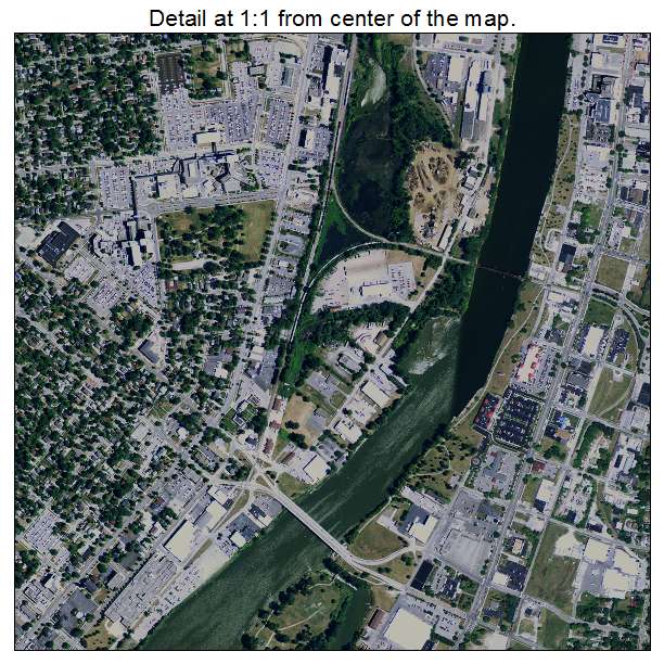 Aerial Photography Map of Saginaw, MI Michigan
