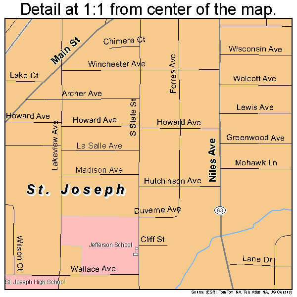 St Joseph Michigan Map - Shari Demetria