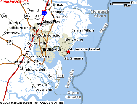 St Simons Island Ga maps
