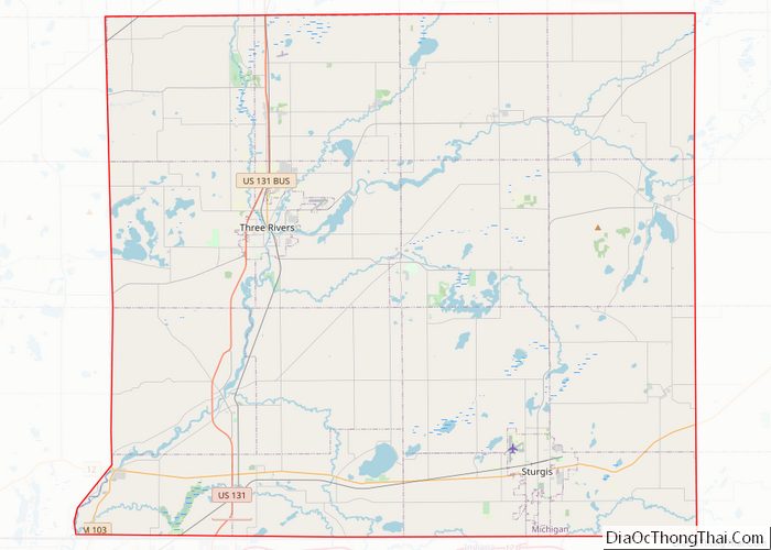 Map of St. Joseph County, Michigan - Thong Thai Real