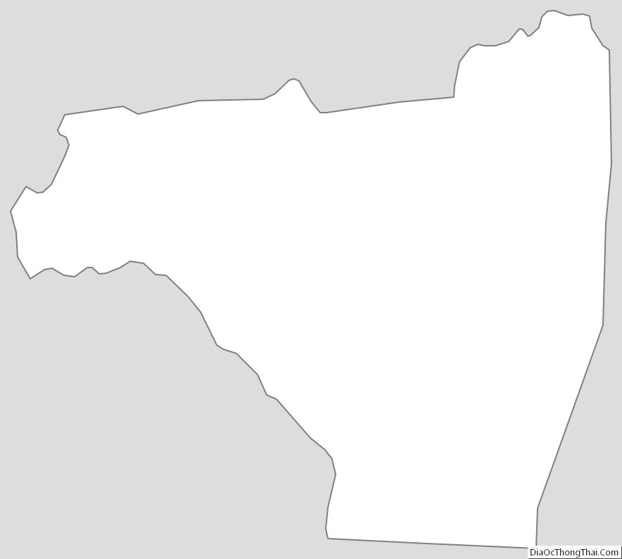 Outline Map of Rutherford County, North Carolina - Thong Thai Real