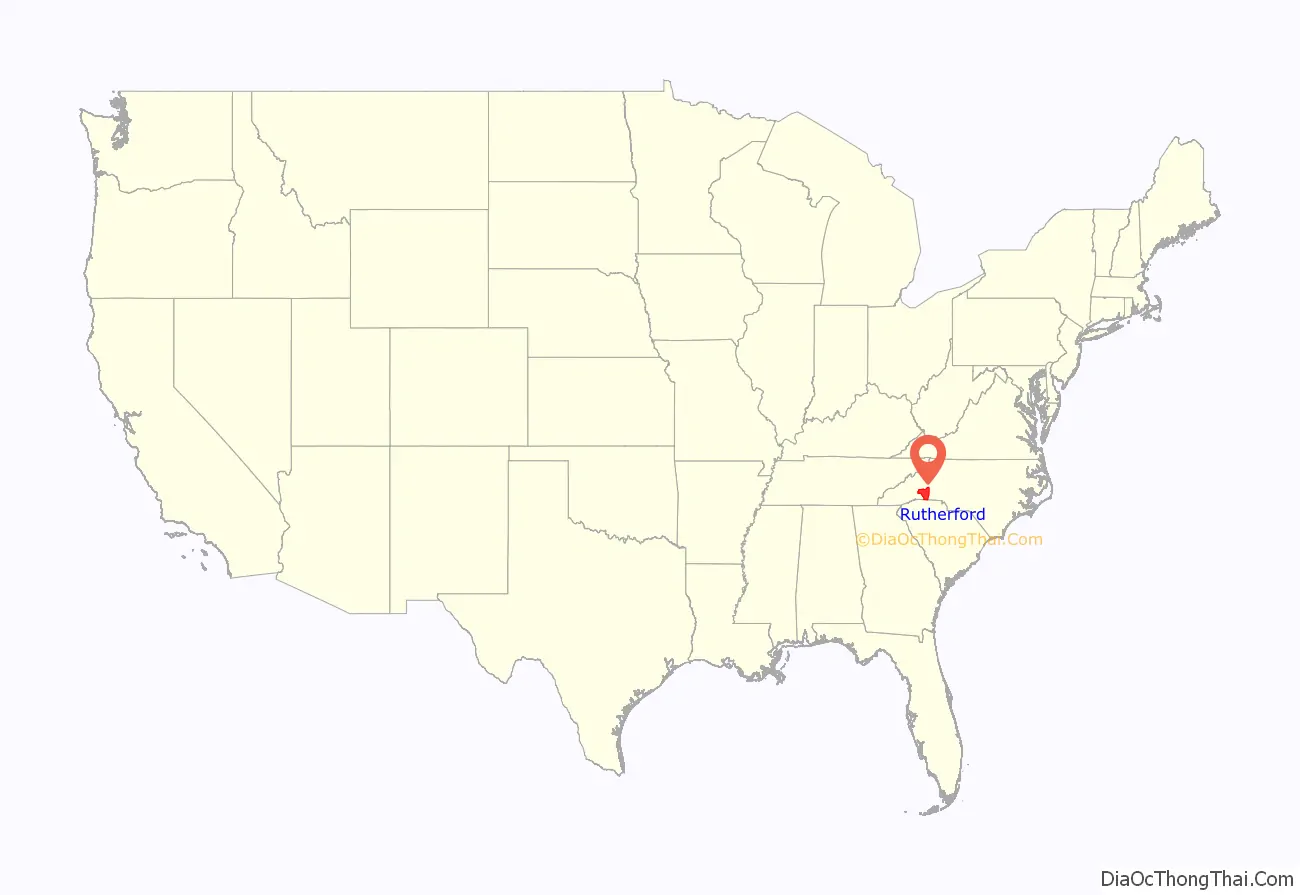 Map of Rutherford County, North Carolina - Thong Thai Real