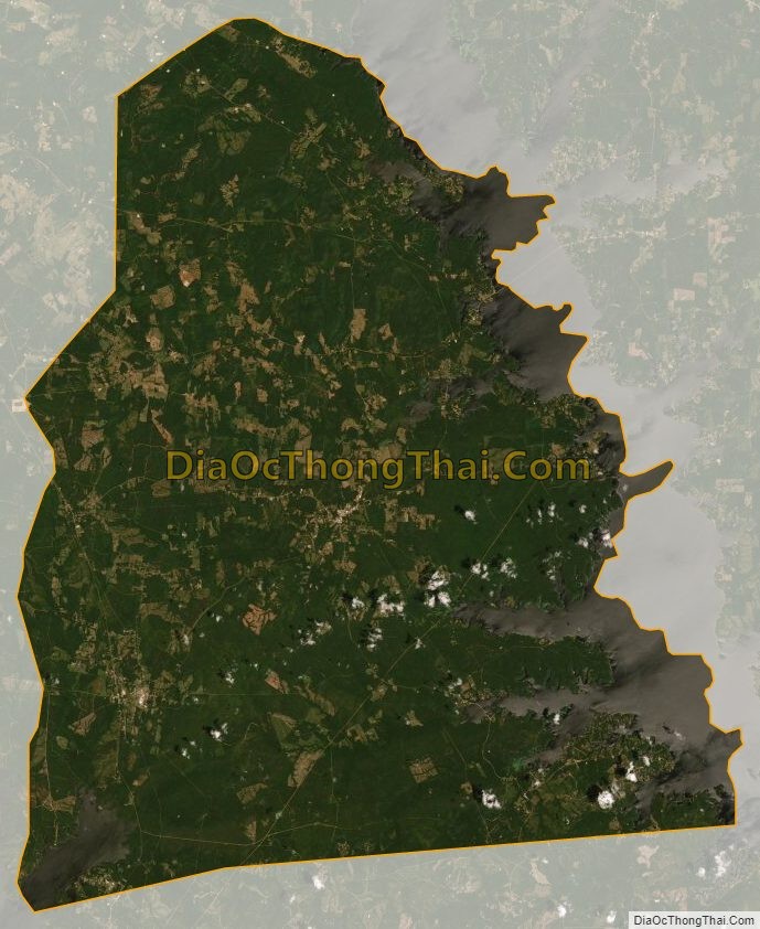 Polygon Satellite Map of Sabine County by Thong Thai Real