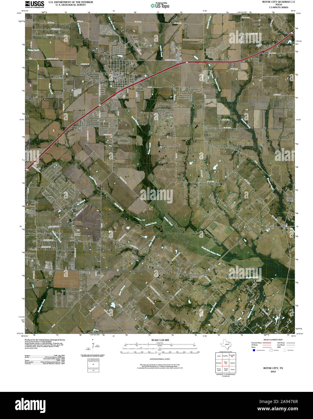 USGS Topo Map of Royse City, Texas