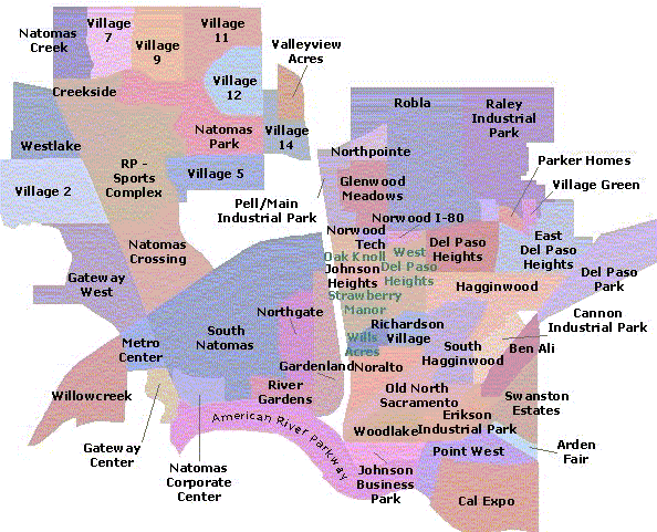 Map Of Sacramento Neighborhoods - Merry Stormie