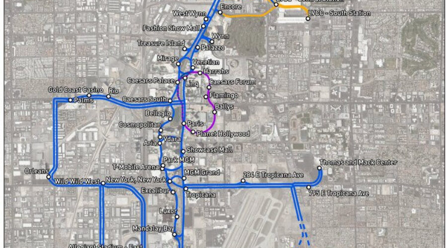 Vegas Loop Expansion Includes Major Modifications to Existing Rail Tracks