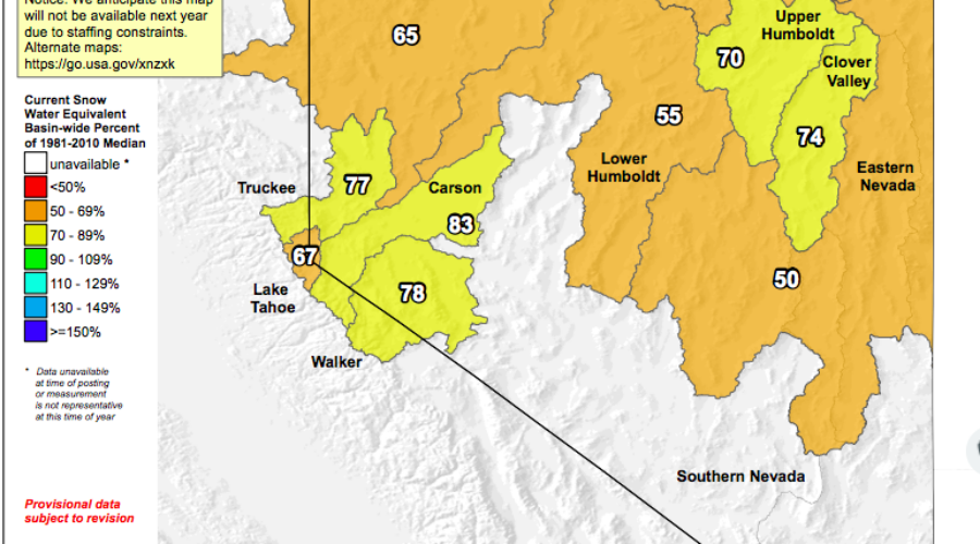 Nevada Water Managers Scramble as April 1 Snowpack Hits Critical 17% Low